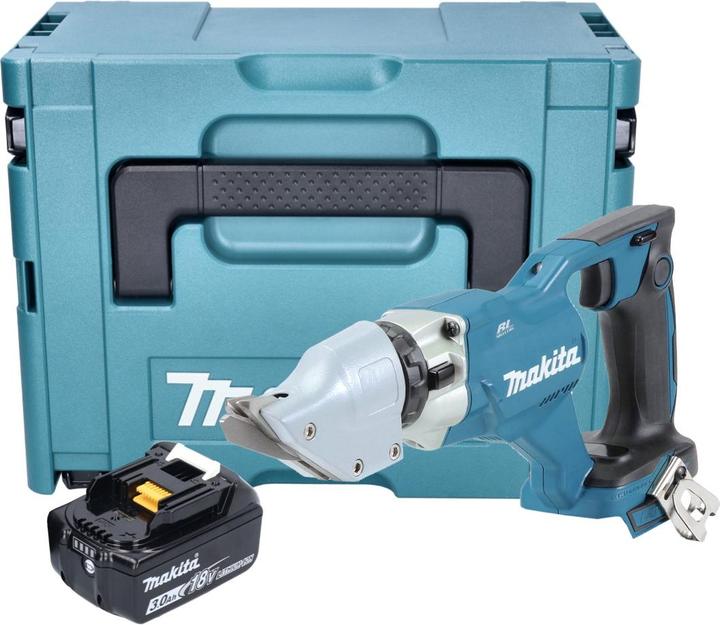 Productafbeelding Makita DJS 200 F1J Accu Plaatschaar 18 V 2,0 mm Brushless + 1x Accu 3,0 Ah + Makpac - zonder