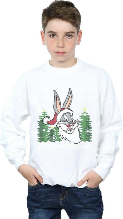 Immagine prodotto Looney Tunes Bugs Bunny Christmas Fair Isle Felpa Ragazzi (140, 146)