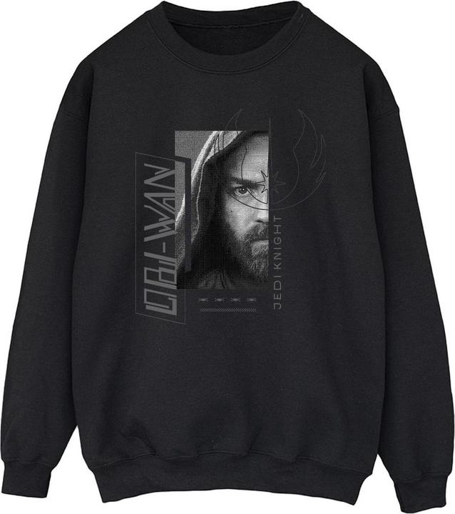 Actual product image Star Wars Mens Obi-Wan Kenobi Jedi SciFi Collage Cotton Sweatshirt (L)