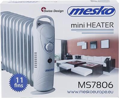 Actual product image Mesko MS7806 Electric Space Heater Indoor Oil Fan Heater (1200 W)