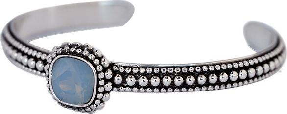 Produktbild Steinkult Cuff "Aisha" (6.50 cm, Messing, Kristallstein, 925 Sterling Silber versilbert)