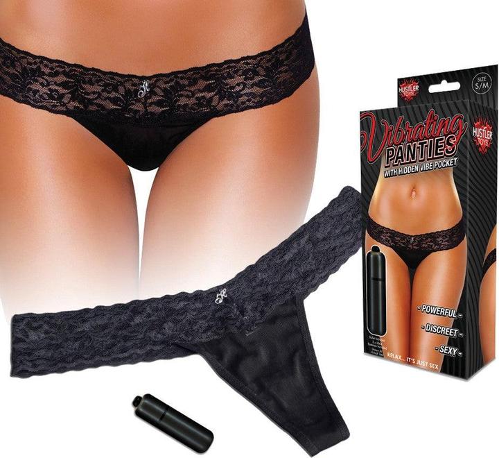 Hustler Vibrating Panties slim black M/L (M/L)