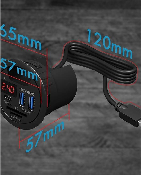 Actual product image Icy Box Ib-Hub1404 (USB-A, 3 Ports)