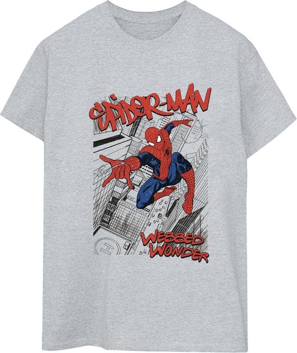 Immagine prodotto Spider-Man Sketch City Maglietta Ampia Donna (XL)