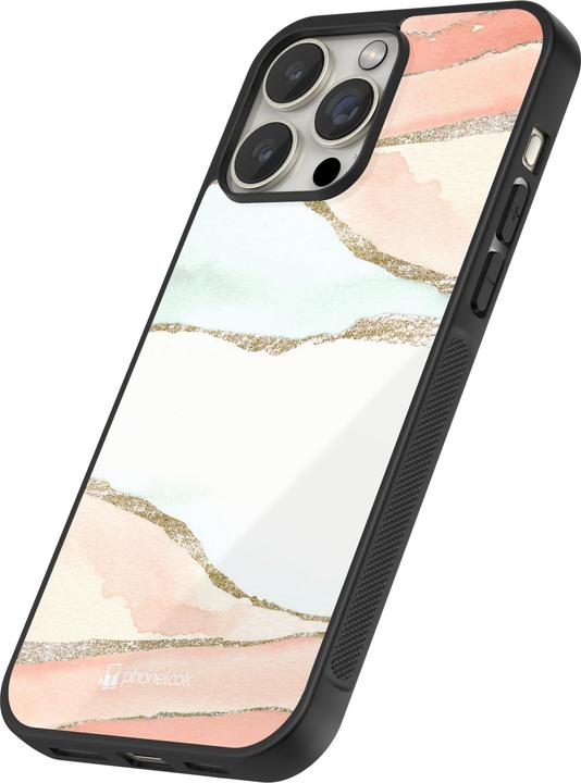 Actual product image PhoneLook Coque Silicone rigide noir Shimmering Orange (Apple iPhone 13 Pro Max)