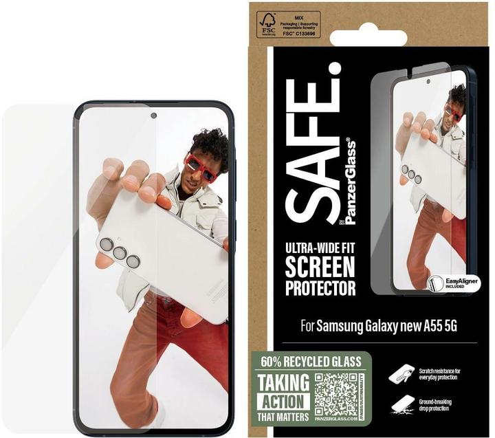 Immagine prodotto PanzerGlass Safe By Screen (1 Pezzo/i, Samsung Galaxy A55, Samsung Galaxy A56)