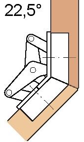 Immagine prodotto Werkstarck Cerniere ad angolo per frontali di porte con angoli di 22,5/45