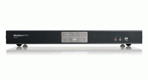 Actual product image Iogear 4-Port Dual Link DVI KVMP Switch with 7.1 Audio and Cables