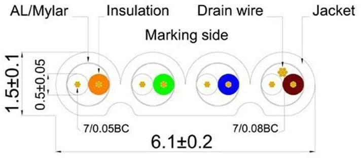 Image du produit Wirewin Câble de réseau (STP, CAT6, 1 m)