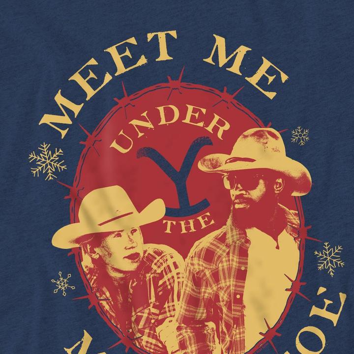 Produktbild Yellowstone Meet Me Under The Mistletoe TShirt weihnachtliches Design (XL)