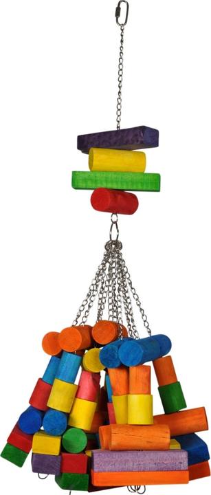 Vadigran Bird Toy wood big cubes multi color 76cm