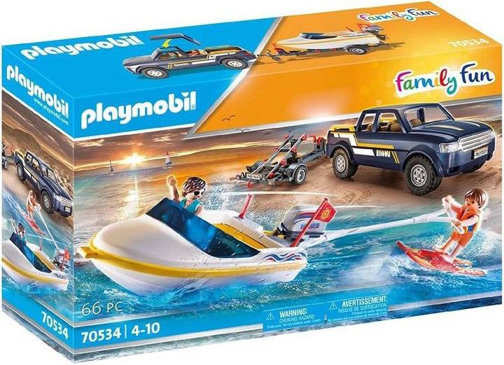 Playmobil Pick-Up with Speedboat (70534, Playmobil Family Fun)