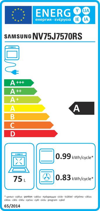 Label énergétique Samsung Backofen 60 cmA