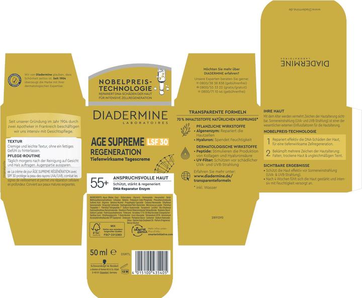 Produktbild Diadermine Age Supreme Regeneration (50 ml, Tagescreme, SPF 30)