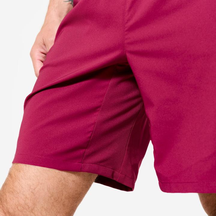 Domyos Shorts Herren atmungsaktiv Reissverschlusstaschen - violett