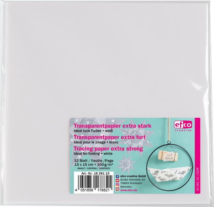 Immagine prodotto Efco Carta da lucido per piegare "Extra strong (100 g/m², 32 x)