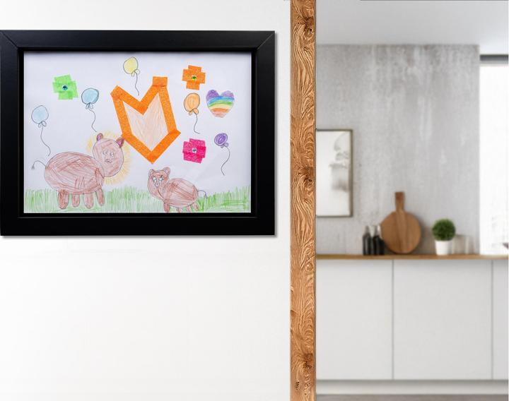 Produktbild Cocon Bilderrahmen für Kinderzeichnungen 35 x 26 x 5 cm, Schwarz (A4)