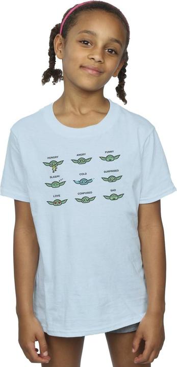 Actual product image Star Wars Girls Mandalorian Grogu Mood Cotton T-Shirt (128)