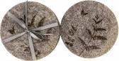 Actual product image IKO Filz-Untersetzer grau "Blumenwiese" rund d=11cm, S (6 x, Glass coaster)