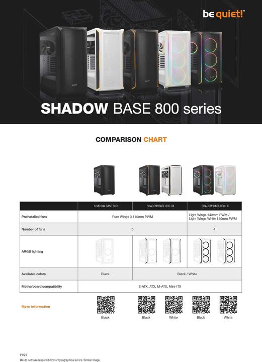 Produktbild be quiet! Shadow Base 800 FX (ATX, Mini-ITX, mATX, E-ATX)