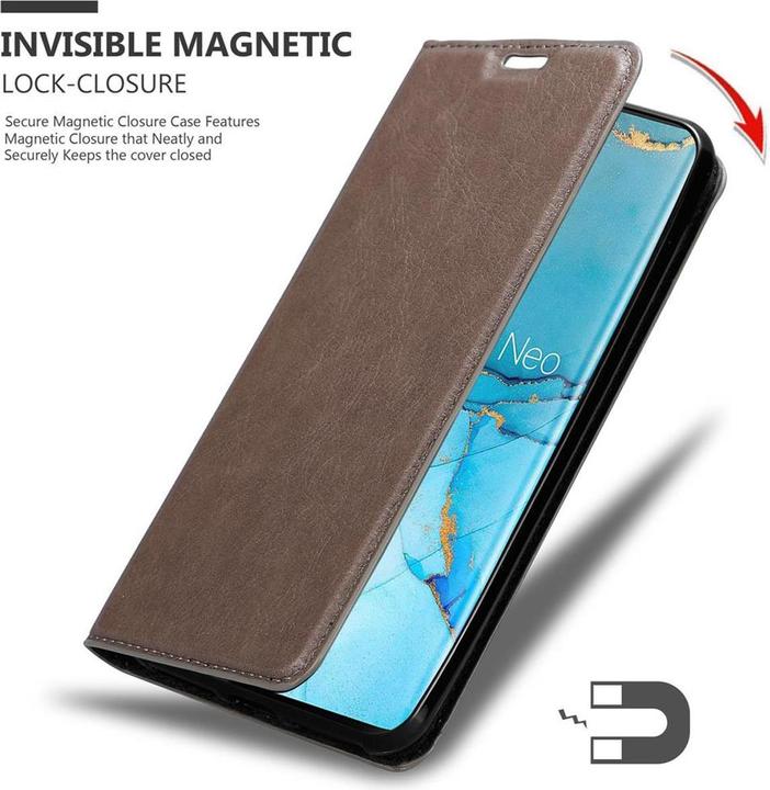 Actual product image Cadorabo Book Invisible Magnet Cover (Oppo Find X2 Pro)