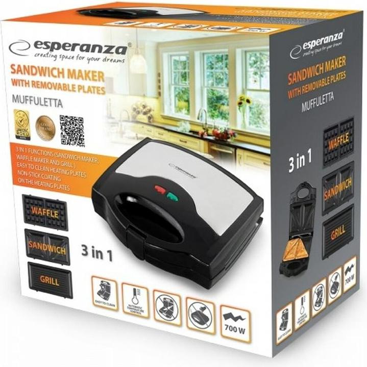 Actual product image Esperanza EKT005 Sandwich-Toaster