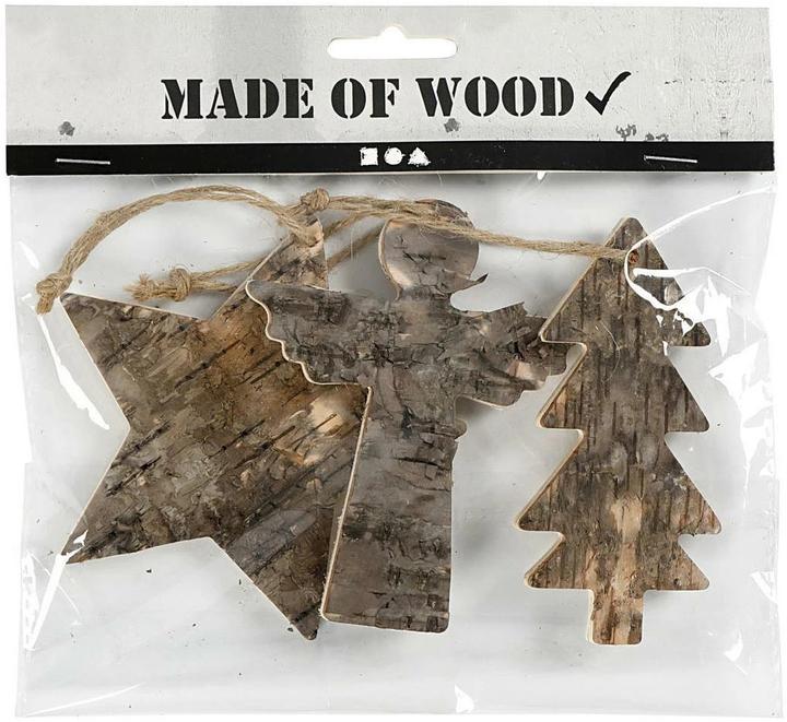 Actual product image Creativ Company Hanger wood bark (3 -part)