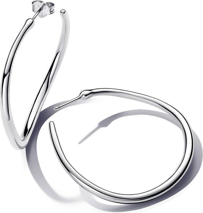 Pandora Organisch Geformte 42 mm Offene Ohrringe (Sterlingsilber)