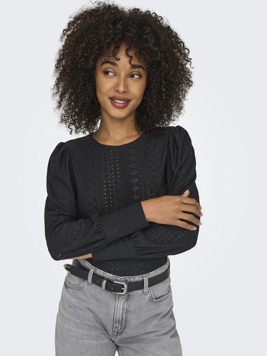 Produktbild Only Normal geschnitten Rundhals Elastische Bündchen Puffärmel Top Top (M)