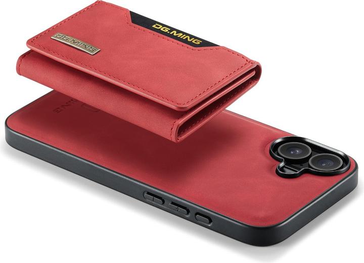 Actual product image Dg.Ming iPhone 13 - Etui, Leder-Optik, Kartenfach & Magnetverschluss, Rot (Apple iPhone 13)