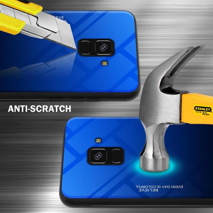 Image du produit Cadorabo Couverture en verre TPU 2 couleurs (Samsung Galaxy A8 (2018))
