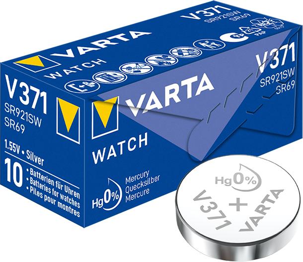 Immagine prodotto Varta V371 / SR920SW - 10 pile a bottone (10 pz., SR69, 30 mAh)