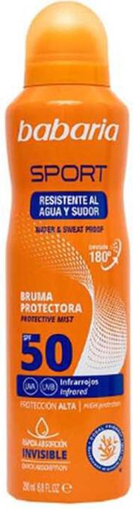 Actual product image Babaria Sport Protective Mist SPF50 Spray 200ml (Sun spray, SPF 50, 200 ml, 200 g)