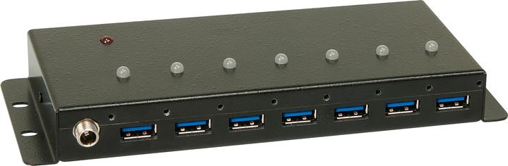 Immagine prodotto Lindy Hub industriale USB 3.0 a 7 porte, custodia in metallo (USB-B, 7 Porti)