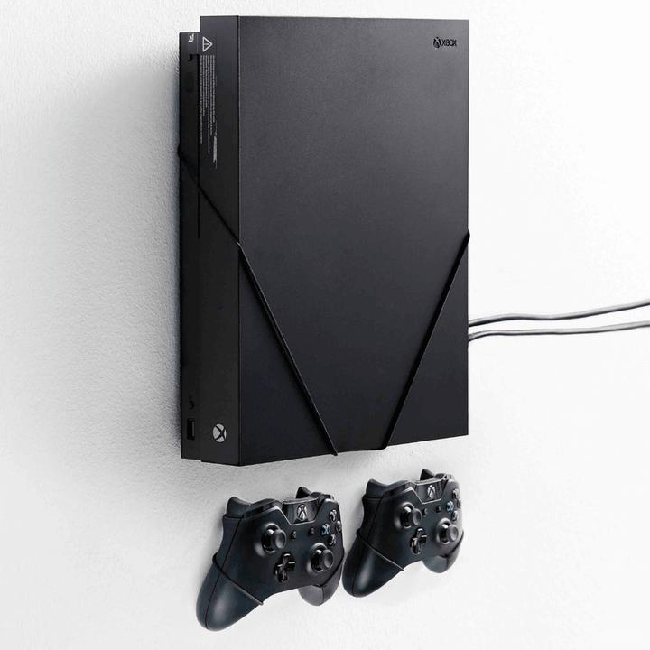Actual product image Floating Grip Xbox One X Wall Mount (Black) (Xbox One X)