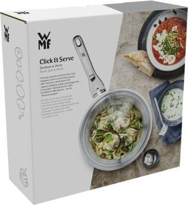 Productafbeelding WMF Click&Serve sauteerpan (24 cm, Koekenpan, Roestvrij staal)