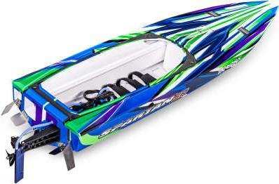 Image du produit Traxxas BOAT SPARTAN SR 1037mm 1:10 EP RTR GREEN TQi 2.4GHz SANS chargeur et SANS accu