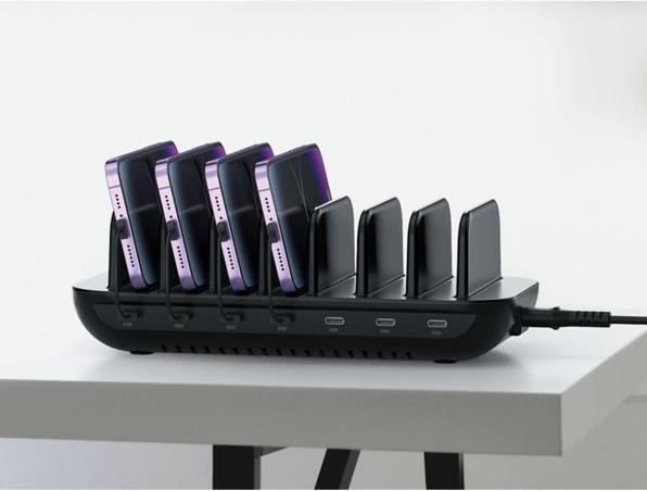 Image du produit Conceptronic Ladegerät 7Port 160W,7xUSB-C, PD 3.0 schwarz (160 W)