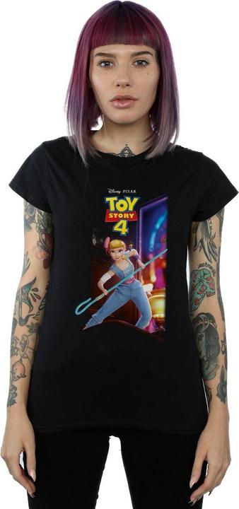 Actual product image Disney Womens/Ladies Toy Story 4 Bo Peep And Giggle McDimples Poster Cotton T-Shirt (S)