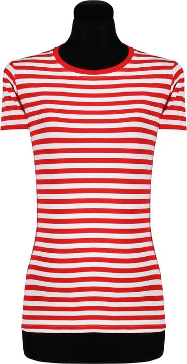 Actual product image Thetru Damen Ringelshirt kurzarm rot-weiss – alltagstauglich (S)