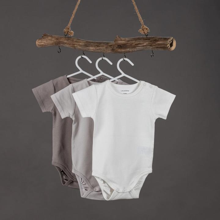 Produktbild La Loona LaLoona Baby-Bodys & Wickelbodys Baby Body Kurzarm OEKO-TEX® 6er Pack - Salbeigrün Grau (80)