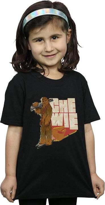 Actual product image Star Wars Girls Solo Chewie Falcon Cotton T-Shirt (128)