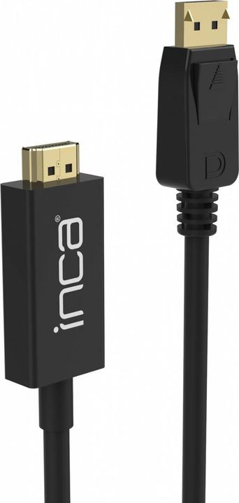 Actual product image Inca DisplayPort to HDMI,cable length 1.8 m,10.2 Gbit/s (max.) (1.80 m, DisplayPort, HDMI)