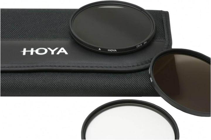 Image du produit Hoya Digital Filter Kit II (UV, CIR-PL & ND8) Filterset (46 mm, Filtre gris neutre, Filtre polarisant, Filtre UV)