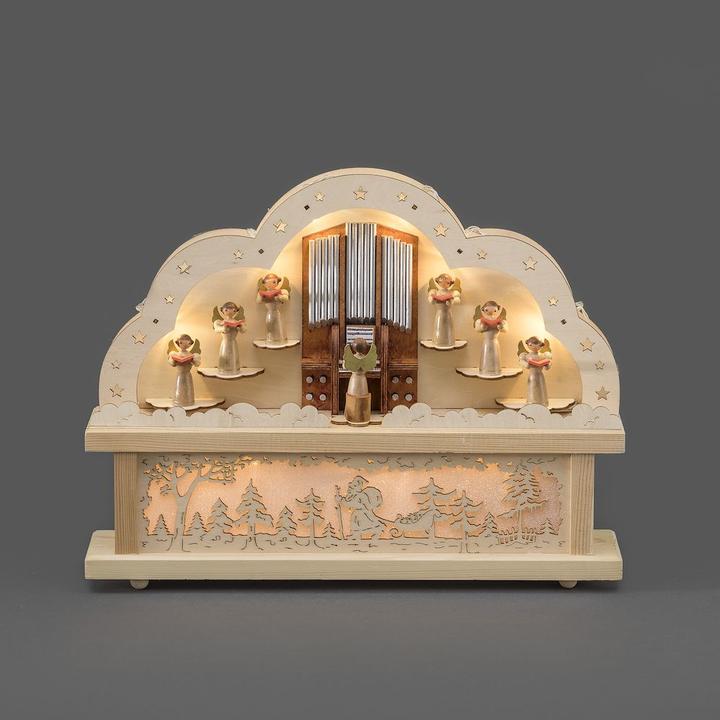 Image du produit Konstsmide Chandelier en bois Ange Blanc Chaud L