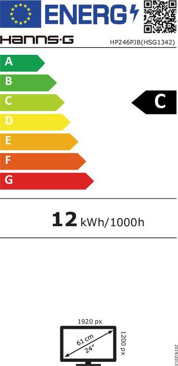 Energie-Label Hannspree HP246PJB (1920 x 1200 Pixel, 24")