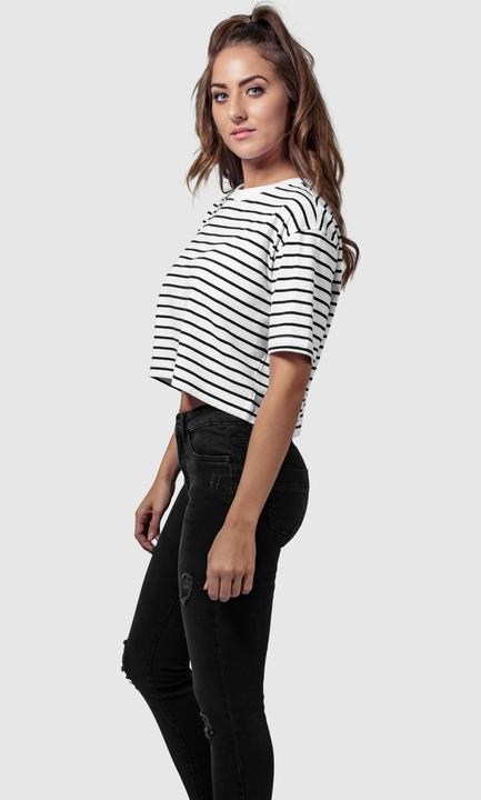 Immagine prodotto Urban Classics Tee corto a strisce da donna sovradimensionato (XS)