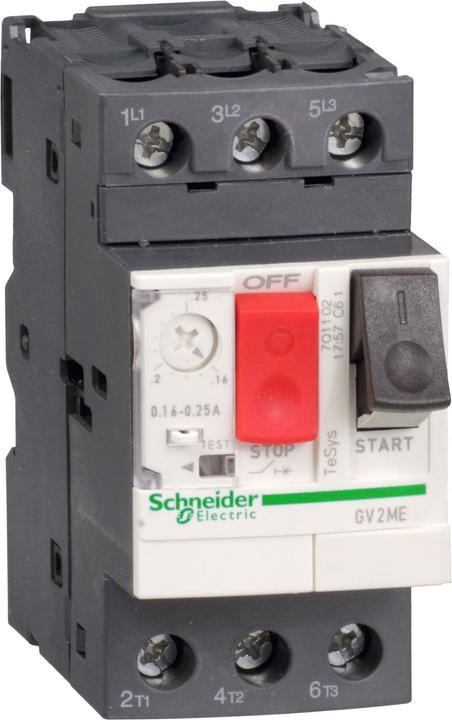Schneider Electric GV2 motor cctbreaker,0.16-0.25A FLCrange