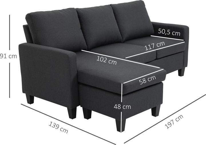 Produktbild Jamb Chaiselongue (3-Sitzer)