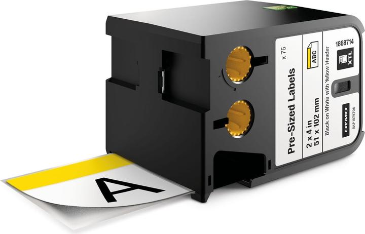 Actual product image Dymo XTL Pre-Sized Label, Black on White